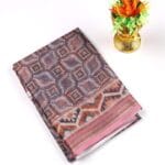 Dual-Tone Fancy Printed Saree with Abstract Geometric Design