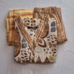 Classic Beige Ethnic Kurti Set with Intricate Prints