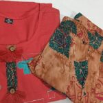 Coral Red Kurti with Tassel Detail