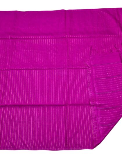 Pink Semi Tussar Saree with Self-Stripe Woven Texture