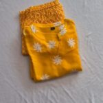Stylish Mustard Yellow Kurti Set with Ethnic Detailing